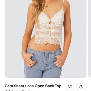 Edikted Cream Backless Bustier Camisole